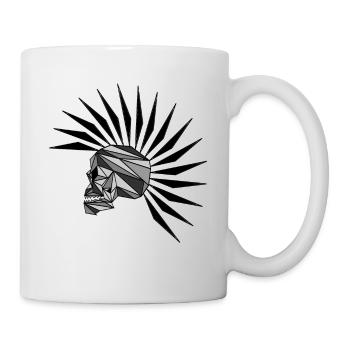 cyber punk scull plain - Mug - white - Right