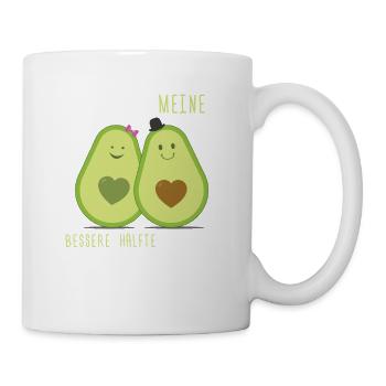 Avocado Avocados Pair Couples Vegan Vegan Gift - Mug - white - Right