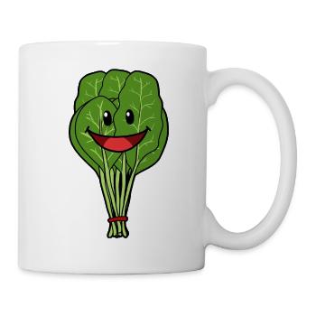 Spinach Vegetables Healthy Vegan Vitamins Gardening - Mug - white - Right
