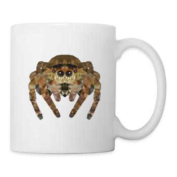 Polygon Spinne Spinnen Insekten Haustier Kinder - Tasse - Weiß - Rechts