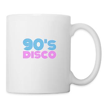 90s 90er Jahre Outfit 90's Disco Party Geschenk - Tasse - Weiß - Rechts