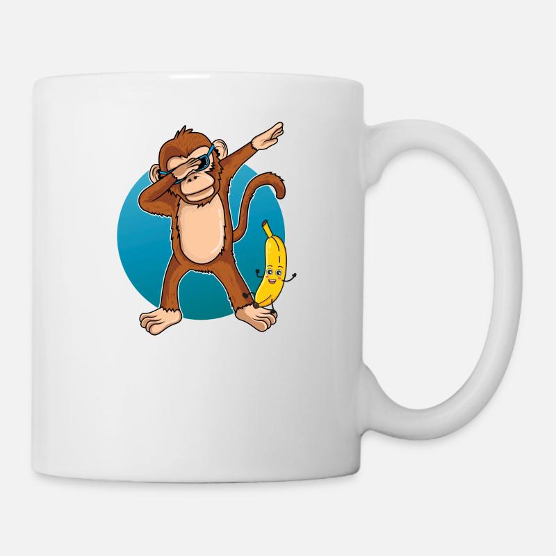Dabbing Monkey Dab Dance Banana Gift Birthday - Mug - white