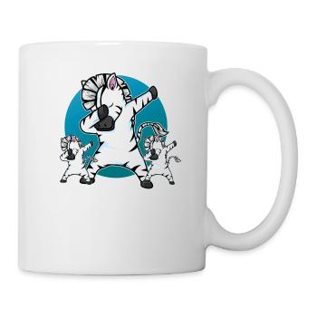 Dabbing Zebra Funny Dab Dance Gift Anniversaire - Mug blanc - blanc - Droite