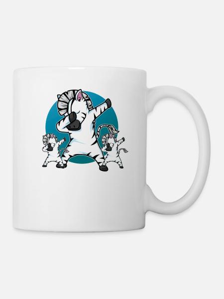 Dabbing Zebra Lustig Dab Tanz Geschenk Geburtstag - Tasse - Weiß