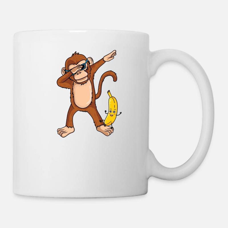 Dabbing Affe Dab Tanz Banane Geschenk Geburtstag - Tasse - Weiß