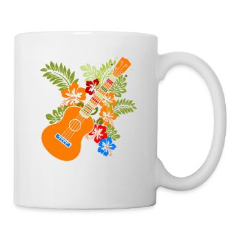 Uke Guitar Gift I Guitariste Ukulele Hawaï - Mug blanc - blanc - Droite