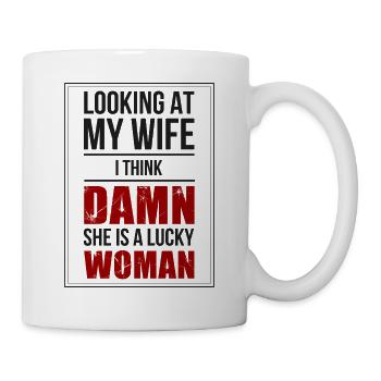 Meine Frau Ehemann Lustig - Tasse - Weiß - Rechts