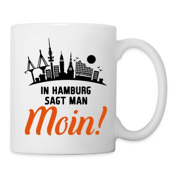 hamburg skyline moin - Tasse - Weiß - Rechts