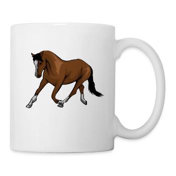 Criollo Pferderasse Design Motiv Reiter Shirt - Tasse - Weiß - Rechts