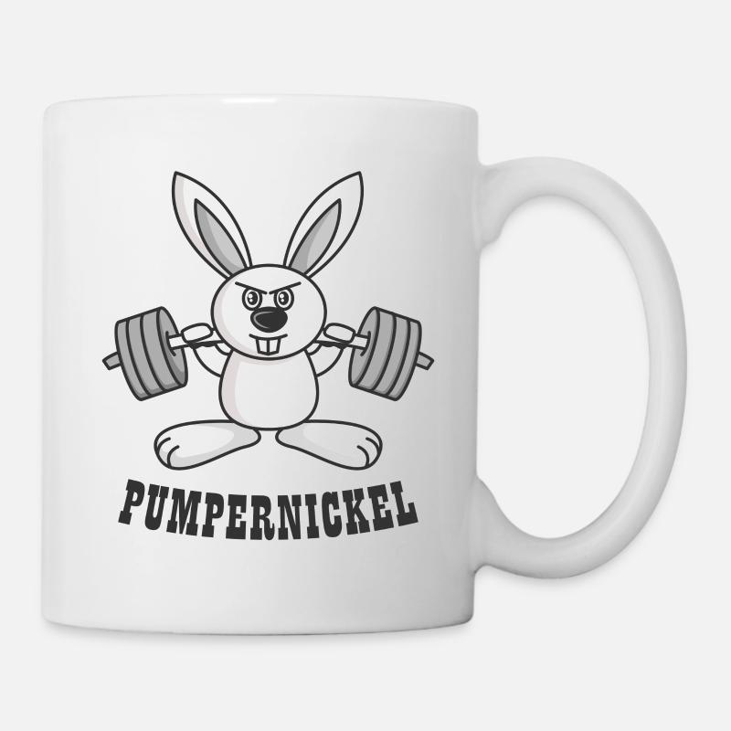 Pumpernickel Hasen Workout - Tasse - Weiß