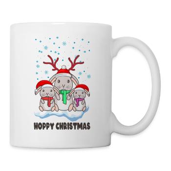 Rabbit Christmas Hoppy Christmas bunnies - Mug - white - Right