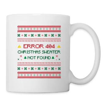 Erreur 404 Pull de Noël Humour introuvable - Mug blanc - blanc - Droite