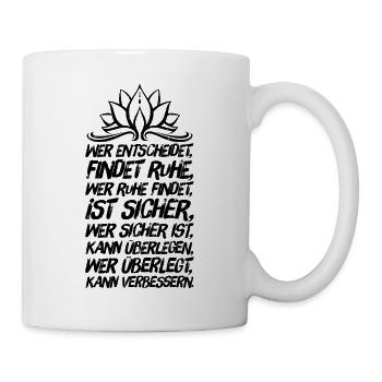 Yoga Meditation Spiritualität Ruhe - Tasse - Weiß - Rechts