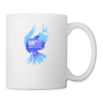 Amerikanische Flagge USA Adler - Tasse - Weiß - Rechts