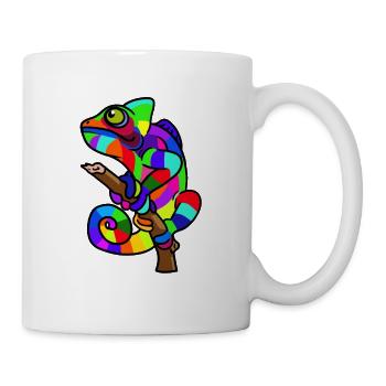 Gecko Reptilien Chamäleon - Tasse - Weiß - Rechts