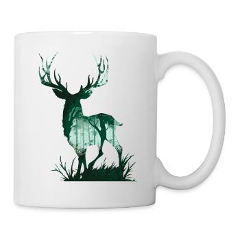 Hirsch Natur - Tasse - Weiß - Rechts