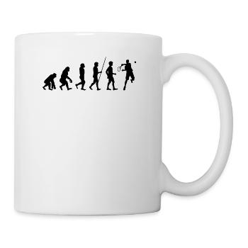 Tennis Evolution Geschenk - Tasse - Weiß - Rechts