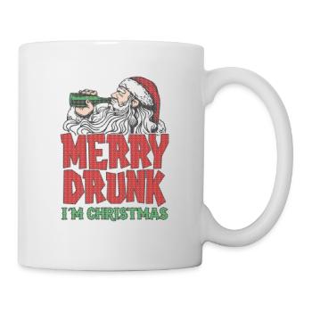 Merry Drunk im Christmas Ugly Christmas Sweater - Tasse - Weiß - Rechts