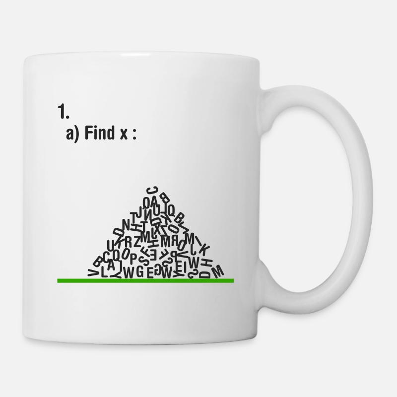 Find X Math Funny - Mug blanc - blanc