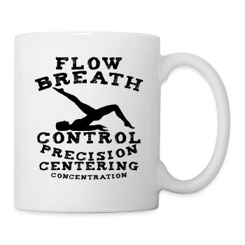 7 Principals of Pilates Exercise Workout Gift - Mug - white - Right