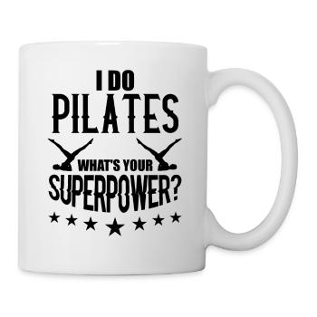Je fais cadeau d'entraînement de l'exercice Pilates - Mug blanc - blanc - Droite
