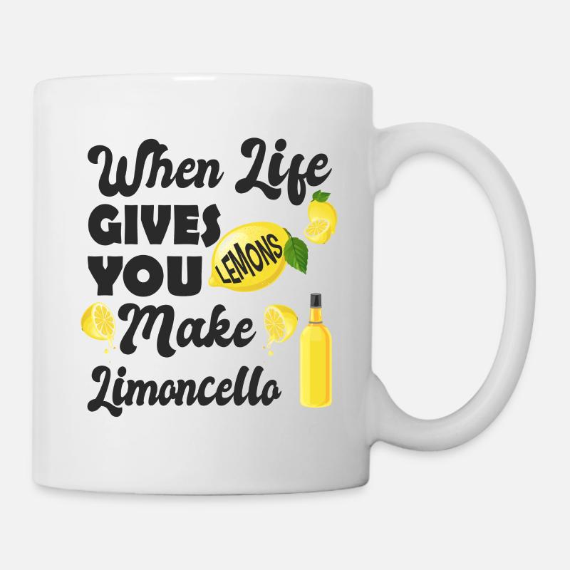 Wenn das Leben dir Zitronen gibt mach Limoncello - Tasse - Weiß