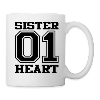 sister 01 schwarz - Tasse - Weiß - Rechts