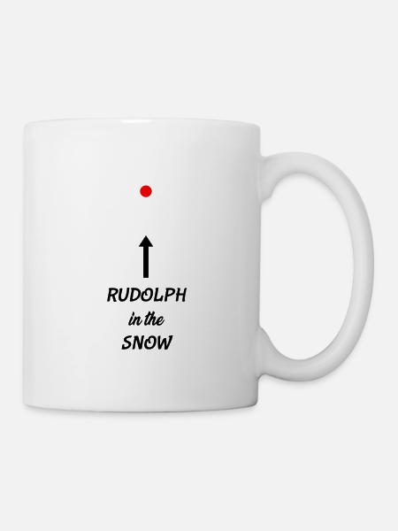 Rudolph in the snow. Rudolf in the snow. - Mug - white