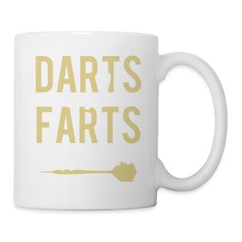 Darts & Farts Dart Furz Lustige Darter Sprüche - Tasse - Weiß - Rechts
