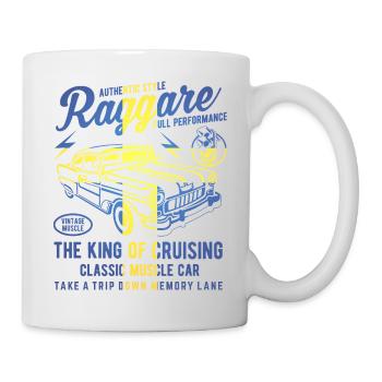 Raggare Schweden Cruising King T Shirt Design - Tasse - Weiß - Rechts