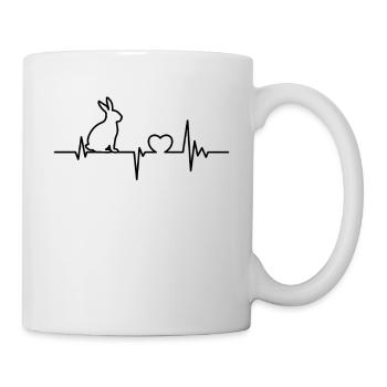 Bunny Heartbeat Love Design Sweet Rabbit - Mug blanc - blanc - Droite