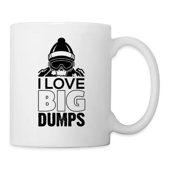 Snowboarding - I Love Big Dump Funny Snowboarder - Mug - white - Right