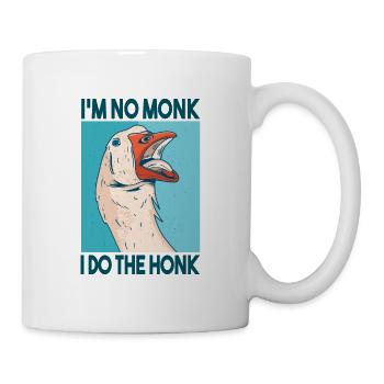 Ich bin kein Mönch ich hupe lustige Gans mit honk - Tasse - Weiß - Rechts