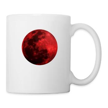 Cadeau d'espace graphique extérieur rouge lune de sang - Mug blanc - blanc - Droite