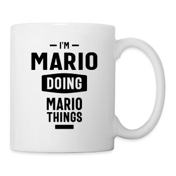 Mario Personalized Name Birthday Gift - Mug - white - Right