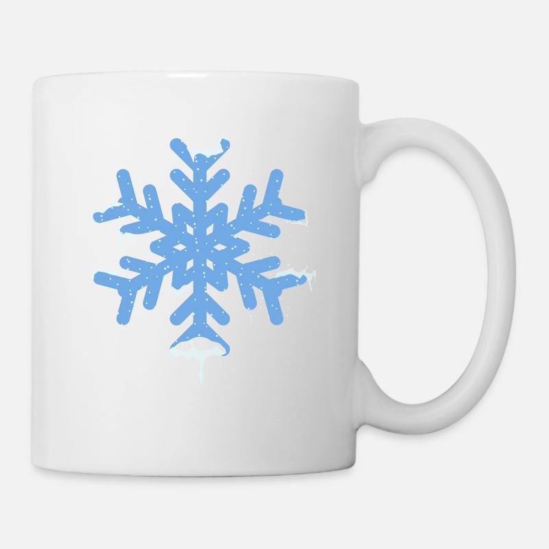 Snowflake Christmas Winter Snowflake Snow - Mug - white