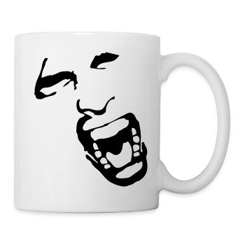 Crying face / Pain / Gesicht / Schmerz - Tasse - Weiß - Rechts