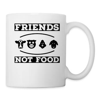 T-shirt non alimentaire de l'amant animal végétalien Freind - Mug blanc - blanc - Droite
