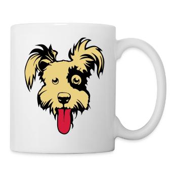 chien caniche dessin 202 - Mug blanc - blanc - Droite