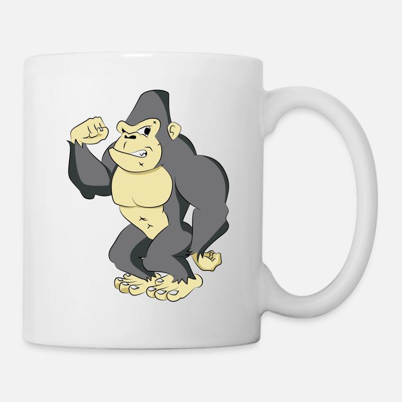 Muskulöser Gorilla - Tasse - Weiß