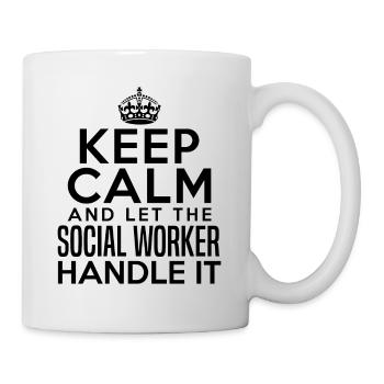 Cadeau de titre de profession de travailleur social - Mug blanc - blanc - Droite