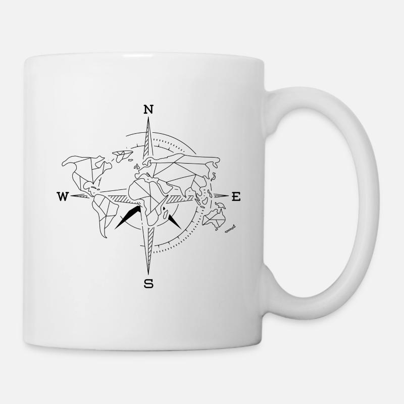 World map compass World map - Mug - white
