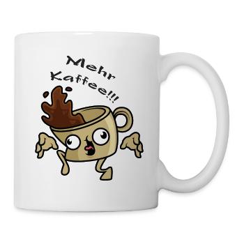 Kaffee Koffein Lustig - Tasse - Weiß - Rechts