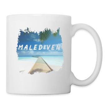 Îles Maldives Vacances Mer Palmiers Voyage Cadeau - Mug blanc - blanc - Droite