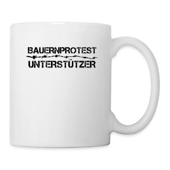 Landwirt Bauernprotest Dauer Bauern Demonstration - Tasse - Weiß - Rechts