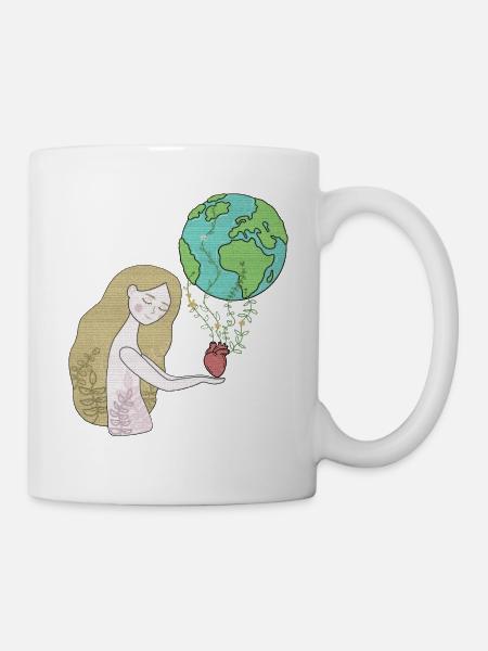 Mother Earth Mutter Erde Pflanze Plant World Liebe - Tasse - Weiß