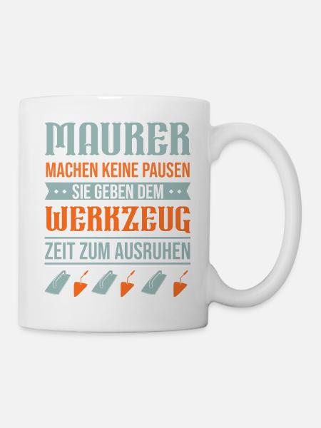 Maurer - Tasse - Weiß