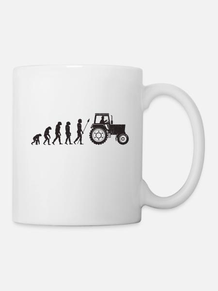 Evolution des agriculteurs - Mug blanc - blanc