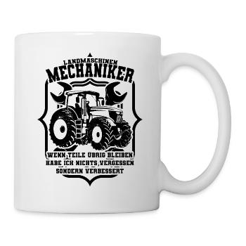 Traktor Landmaschinen Mechaniker - Tasse - Weiß - Rechts