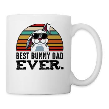 Best Bunny Dad Ever Cool Kaninchen Geschenk - Tasse - Weiß - Rechts